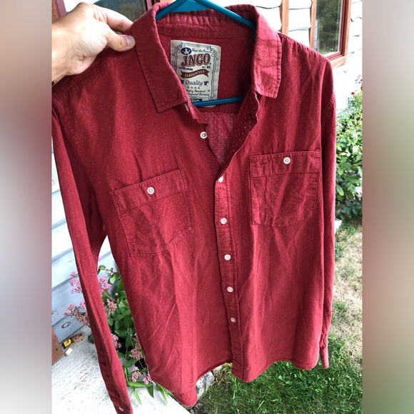 JNCO Men's Red Button Down Shirt - Picture 1 of 5